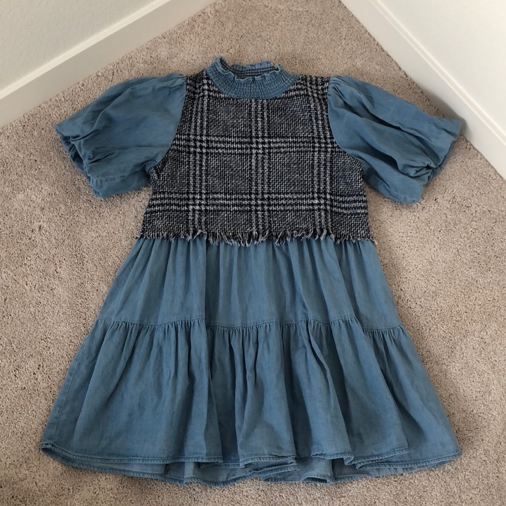 Zara Puff Sleeve Mini Dress